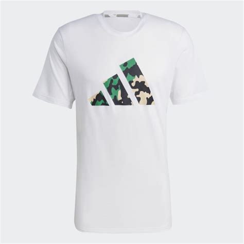 adidas train shirt weiß|Train Essentials Seasonal Logo Training T.